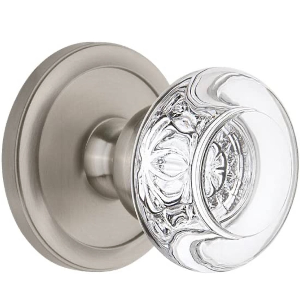 NEW Grandeur 820178 Circulaire Rosette Privacy with Bordeaux Crystal Knob
